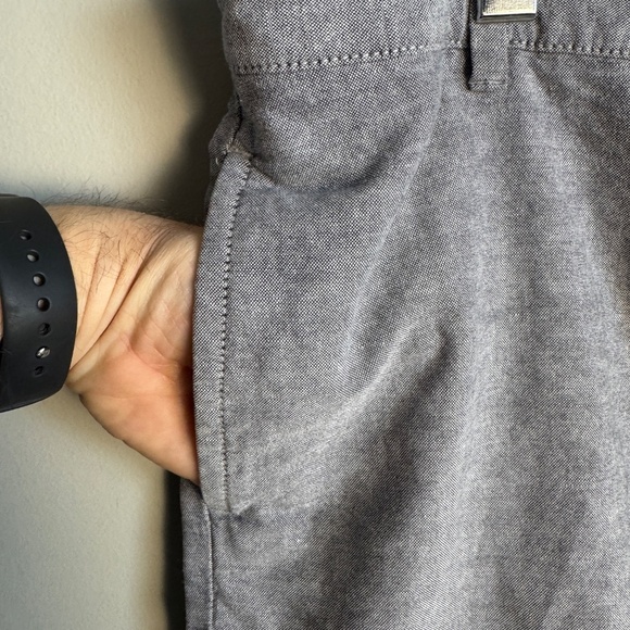 Haggar Men's 40 Lightweight Linen Blend Chino Walking Shorts‎ Gray Golf Preppy - Picture 3 of 15